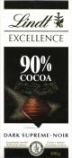 Lindt Excellence Dark 90% Cocoa Chocolate 100g