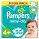 Pampers Baby Dry No.4+ 56 Diapers