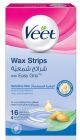 Veet Wax Strips Hair Removal for Sensitive Skin 16 Pack