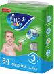 Fine Baby Junior No.3 84 Diapers