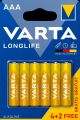 6 AAA Varta batteries